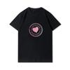 Plus Size XS-3XL Hip Hop Streetwear Women T Shirts Hearts Printed Harajuku T-Shirt Cotton Casual Tops Summer Short Sleeves Tees