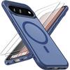 Coque Pour Google Pixel 11 Pro, Avec Protection Caméra - Bleu Marine - 2 Verres Trempés