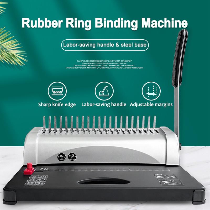 A4/A3 Size Office 21 Hole Comb Binding Machine Rubber Ring Binding Machine Heavy Duty Binder Machine
