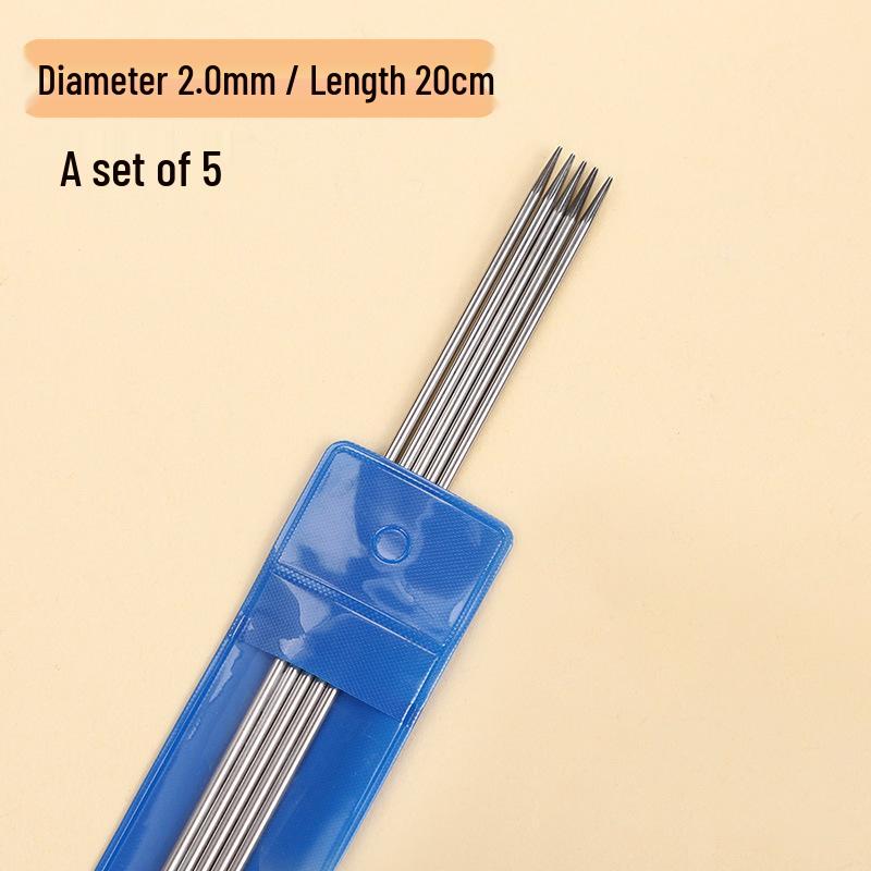 20 см вязальные спицы из нержавеющей стали для свитеров, манжет, носков и кукол - Короткие специальные инструменты для рукоделия
