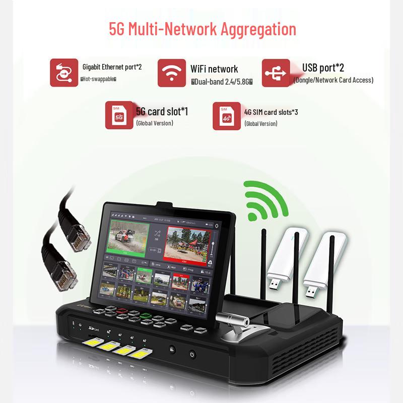 OtonUcast Q8s 5G Live Broadcast Encoder & R10 Dual 5G Switcher Kit