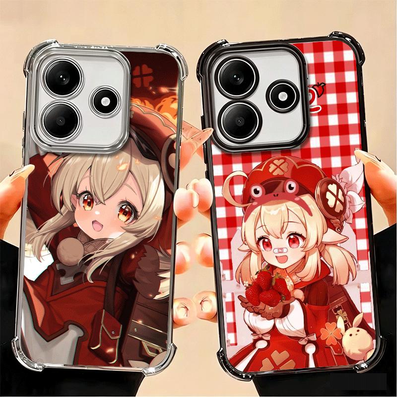 Чехол для телефона Genshin Impact Клее с покрытием для Xiaomi Poco X5 X6 X7 X8 Pro Max F8 Ultra F7 M8 M7 M5S Redmi 15C 15 14C 13C 13 X3 12C