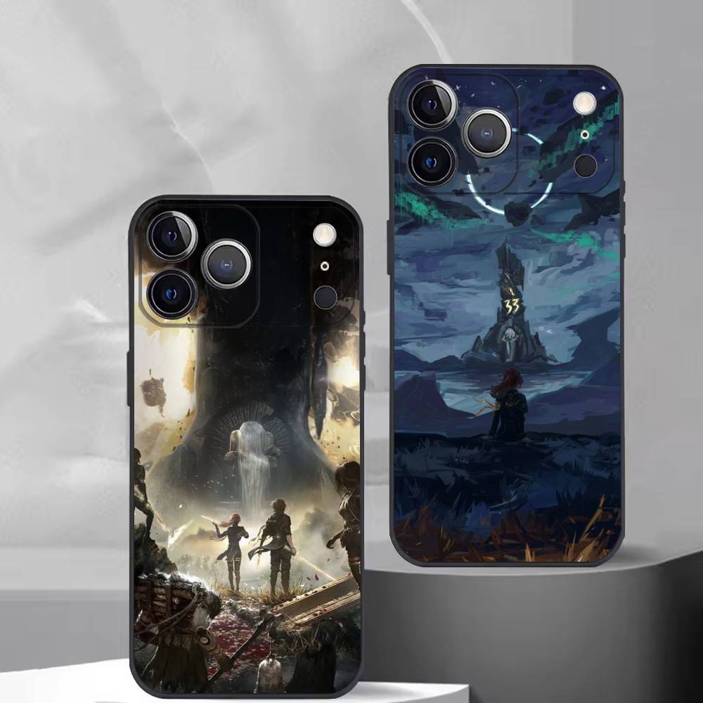 Игровой Чехол Для Телефона C-Clair Obscur E-Expedition 33 Для iPhone 17,16,15,14,13,12,11 Plus,Pro Max,XS,Мягкий Силикон Черный Чехол