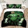 3pcs Green Lantern Ring Cover Set,Soft Comfortable Duvet Cover,Guest Room (1*Duvet Cover + 2*Pillowcases, Without Core) yy251024084