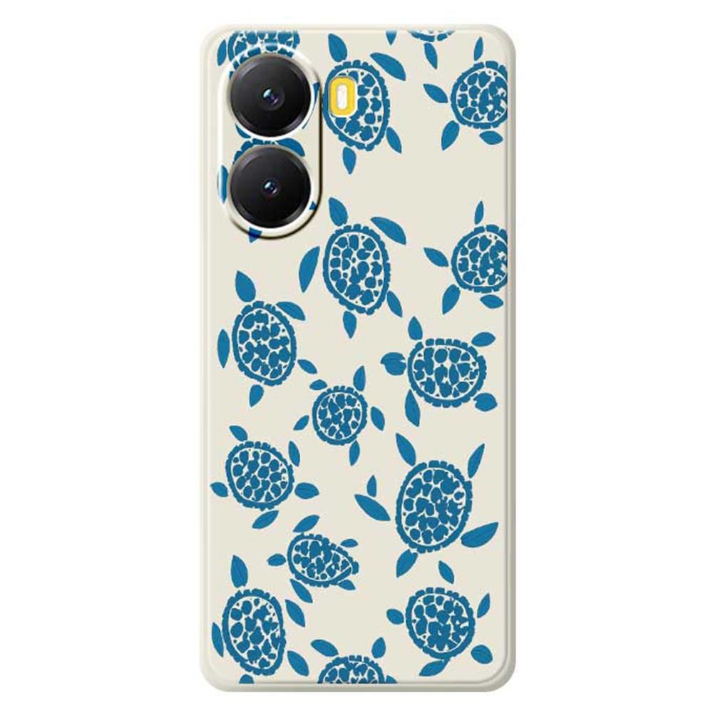 For Xiaomi Redmi Turbo 4 5G/Poco X7 Pro 5G Case Blue Turtle Pattern Printing Straight Edge TPU Phone Back Cover