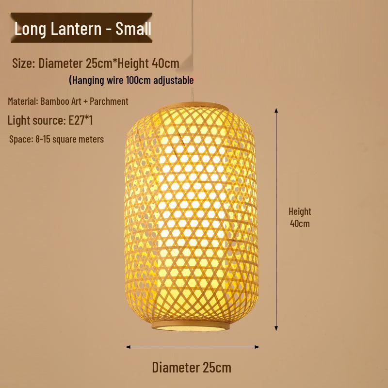 Retro Zen Bamboo Weaving Pendant Lamp for Restaurants & Teahouses