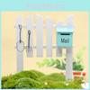 Resin Fresh Small Mailbox Fence Micro Landscape Decor For Gift And Party Scene