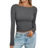 Women's Fashion Casual Slim Long Sleeve Bottom Shirt Outerwear Tops