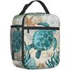 Sea Turtle Lunch Bag for Boys Girls Women Men Reusable Insulated Lunch Box Large Capacity Tote Bag for School Work Picnic Travel