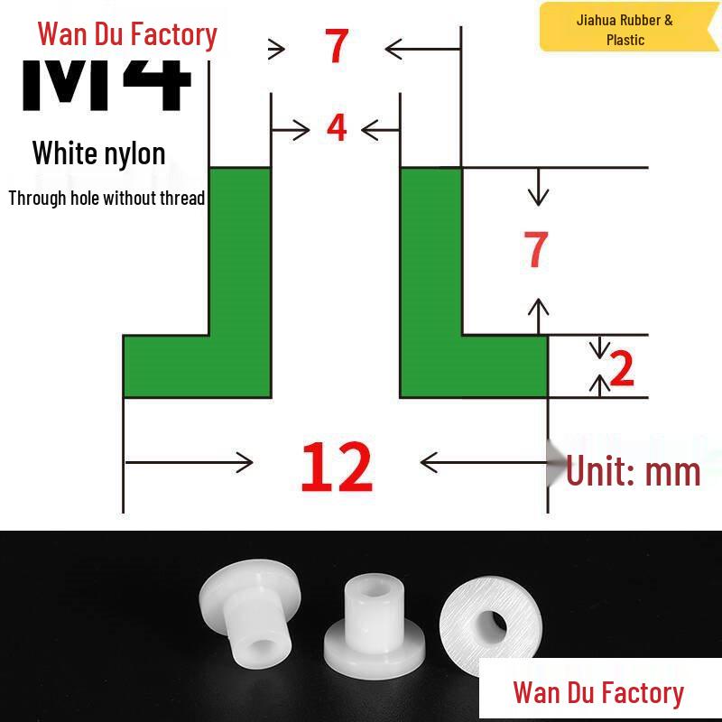 T-Shaped Nylon Insulating Bushing Spacer for M3-M35 Threads