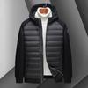 Winter Men's Hooded Goose Down Jacket Fashion Casual Warm Men's Middle-aged and Youth Goose Down Jacket