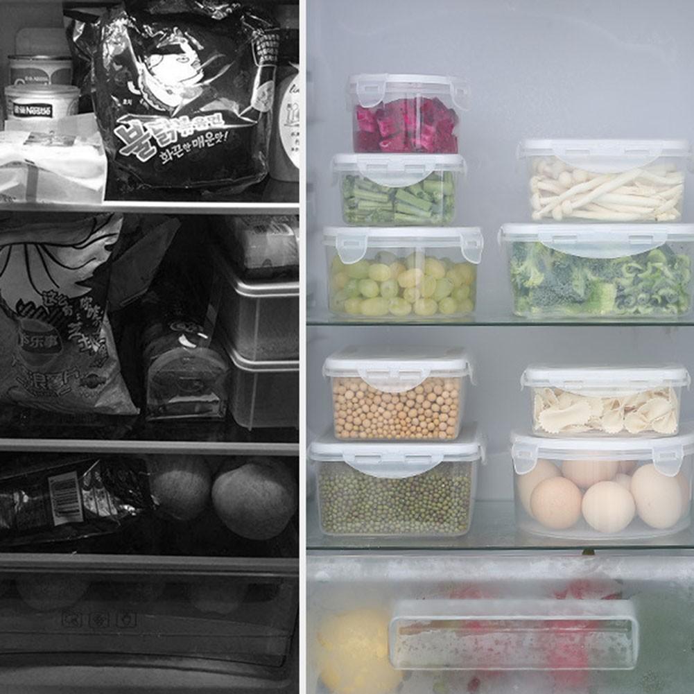 3 шт. Коробка для хранения продуктов питания Коробка для хранения свежих пластиковых контейнеров для пищевых продуктов