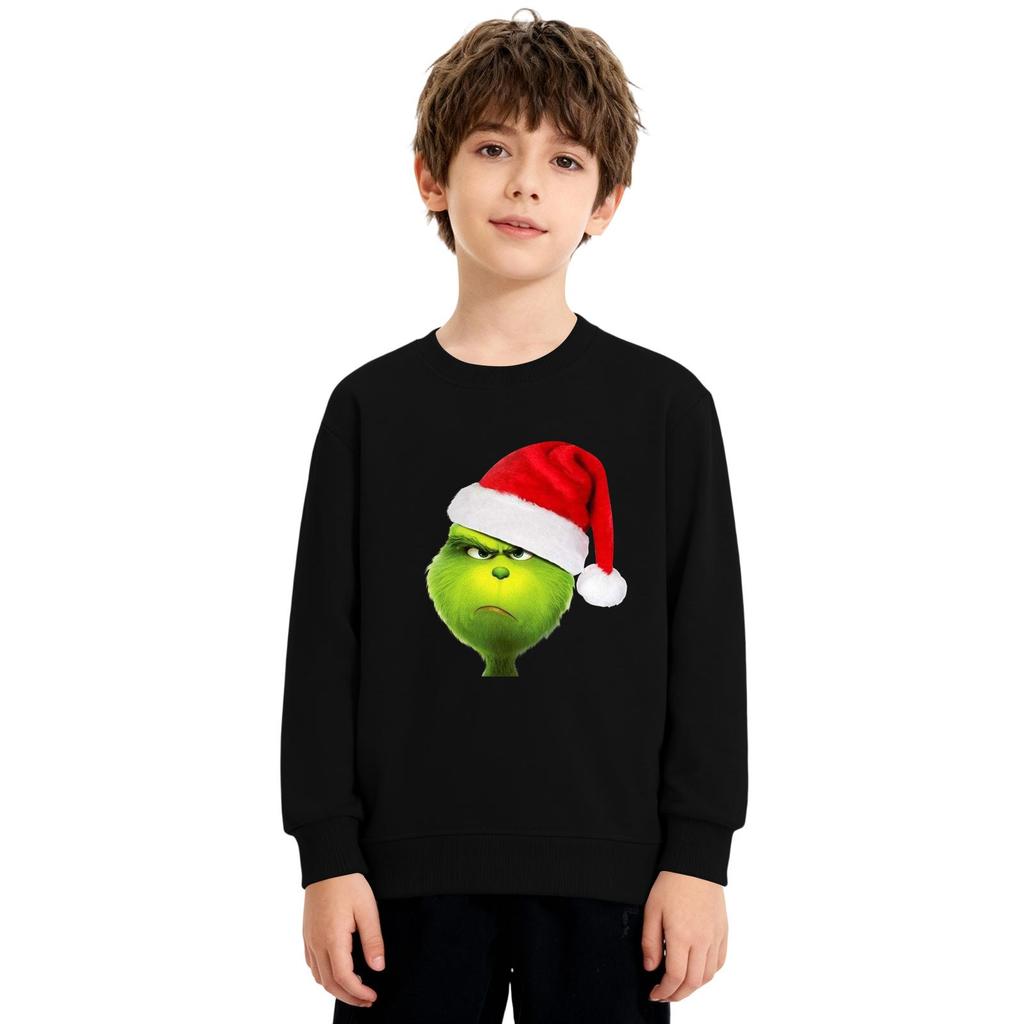 Рождественский свитшот для мальчиков и девочек, уродливая рождественская футболка, свитшот с круглым вырезом, для малышей, с длинным рукавом, пуловер, наряд, топы