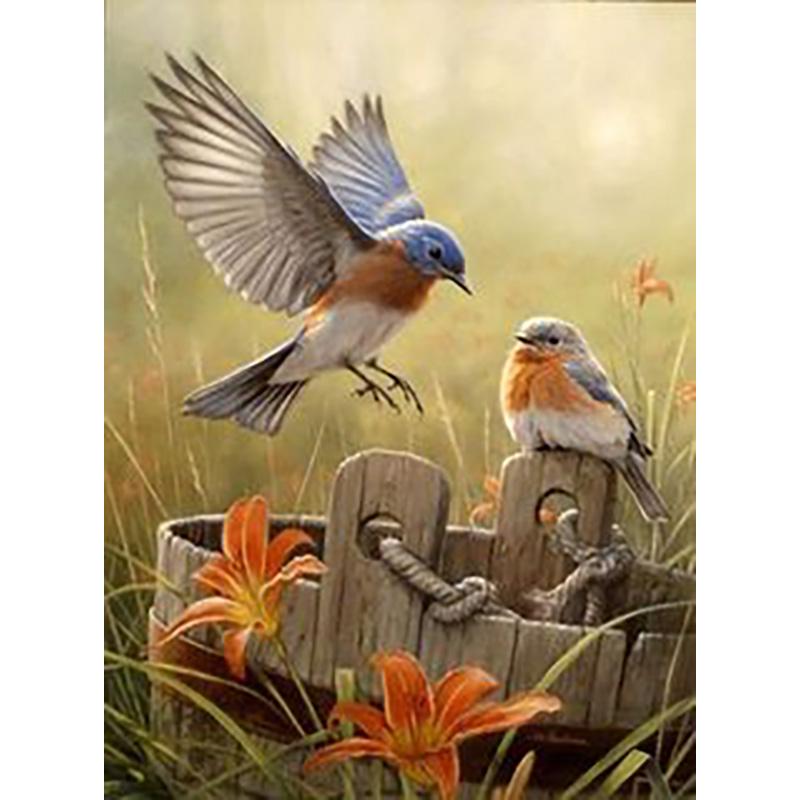 DIY 5D Diamond Painting Full Round Drill Mosaic Kit Birds Diamond Embroidery Cross Stitch Animal Needlework Wall Art Home Decor