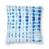 Indigo Blue White Lines Square Pillowcase Polyester Linen Velvet Pattern Zip Decor Pillow Case Home Cushion Cover