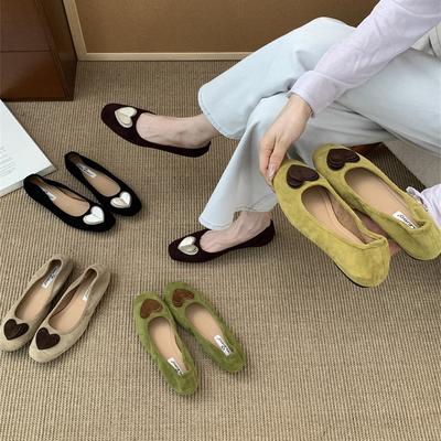 Гигантские Мягкие Оригинальные Фабричные Нестандартные Плоская Подошва 2025 Новая Овчина Простая Любовь Повседневный Комфорт Одинарная Обувь Для Поездок на Работу Универсальная Женская