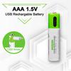 Литий-ионная аккумуляторная батарея большой емкости 1,5 В AAA, 750 МВтч USB для беспроводной мыши с дистанционным управлением + кабель