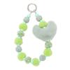 Soft Loveheart Beaded Keychain Colorful Loveheart Beaded Bracelet  Female Lady Girl