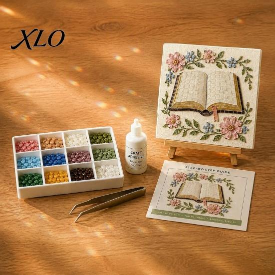 DIY Prayer Space Decorations Christian Sea Glass Art Kit, Religious Mosaic Kit for Adults, Faith Crafts Women Inspired Craft, Handmade Wall Decor Home
