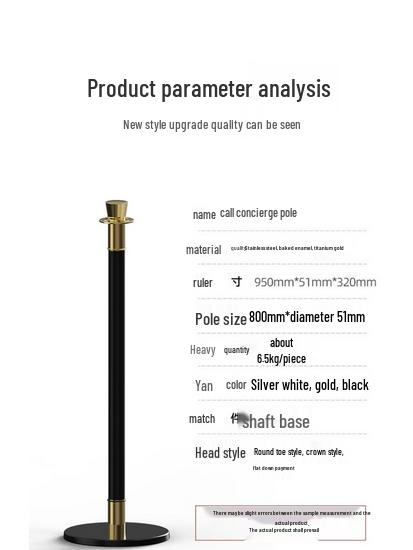 VIP Concierge Stanchion: 1m Stainless Steel Pole with Lanyard for Queuing and Welcome Barriers