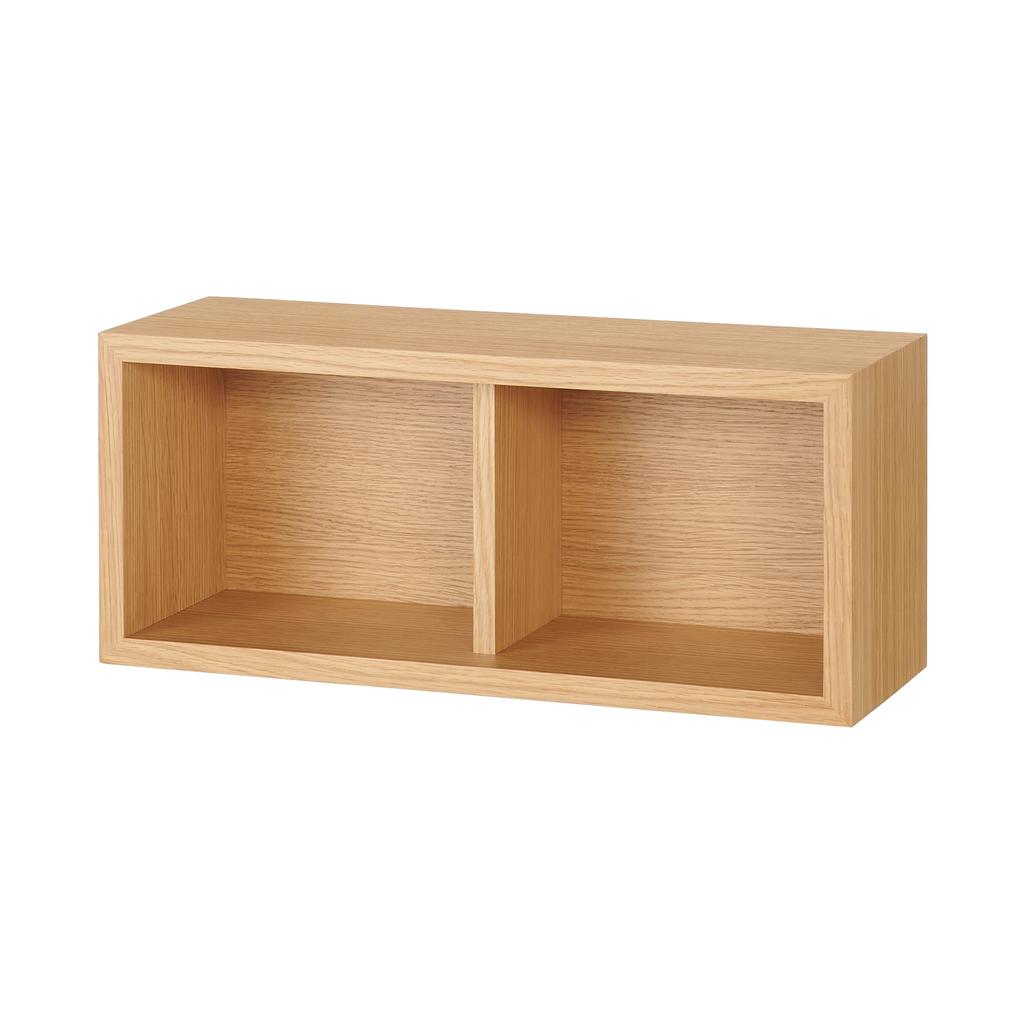 MUJI Мебель 44 см Ш x Г x 19 см Продукт Подходит для хранения одежды Настенный ящик, Дуб, 15,5 см В, Номер 44505038,