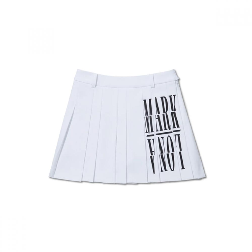 Mark Lona W T Line Logo poinT pleaTs skirT
