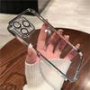 Luxury Plating Transparent Soft Silicone Case for iPhone 15 14 Plus 13 12 Mini 11 Pro X XR XS Max 7 8 SE Camera Protection Cover