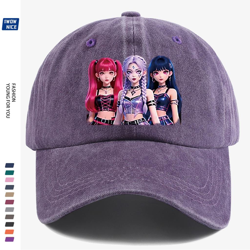D Flat pc KPOP Group Flat Print Baseball Cap Trendy Idol Pattern SlimFit Suitable for Daily Commute Parties Street Fa