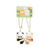 Charming Cartoon Animal Lovers Magnetic Keychain Set Cute Resin Keyring Accessories
