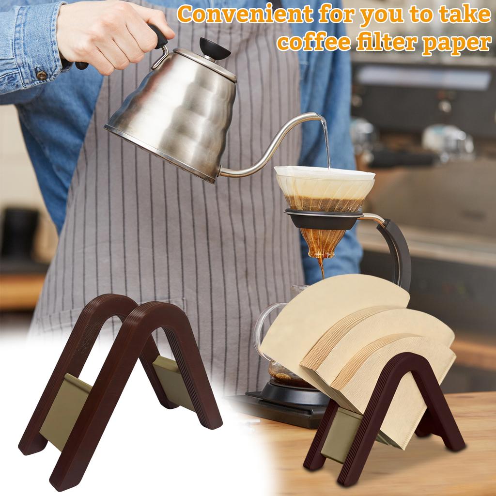 Coffee Filter Paper Holder & Stand - Countertop Organizer For Drip, Pour Over, And Automatic Coffee Makers, Keeps Filters And Dry