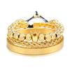 Vintage Crown Stainless Steel Bracelet Set With Letter And Number Charms For Men And Women