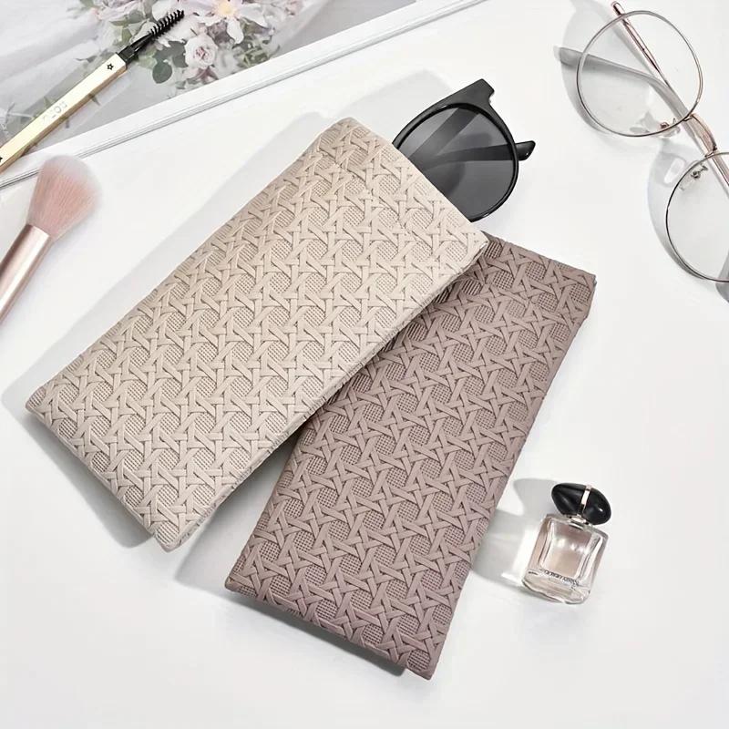 Pouch Glasses Case Portable Squeeze Top Sunglass Case Leather Soft Sunglasses Cases Easy To Use Eyeglasses Box