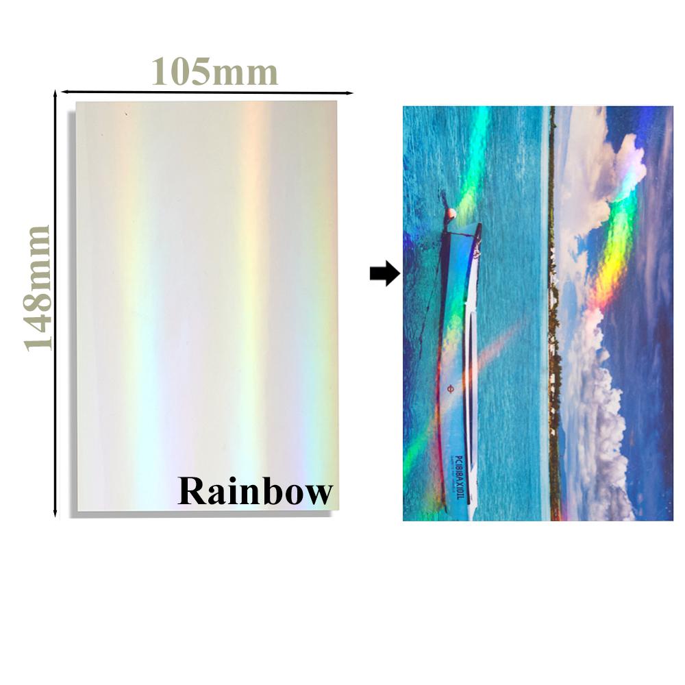 50 листов водонепроницаемой пленки для холодного ламинирования A6 с голограммой, звездами и точками, самоклеящаяся бумажная пленка, самодельная упаковочная пленка для фотоламинирования карточек