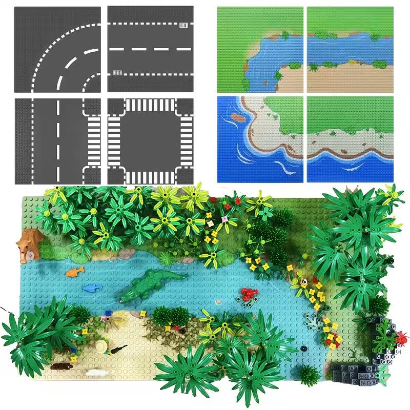 32x32x16x16 Точек Классические Строительные Блоки Базовая Пластина Moc Diy Маленький Размер Кирпичи Базовая Пластина Детали Для Городских Фигурок Детские Игрушки