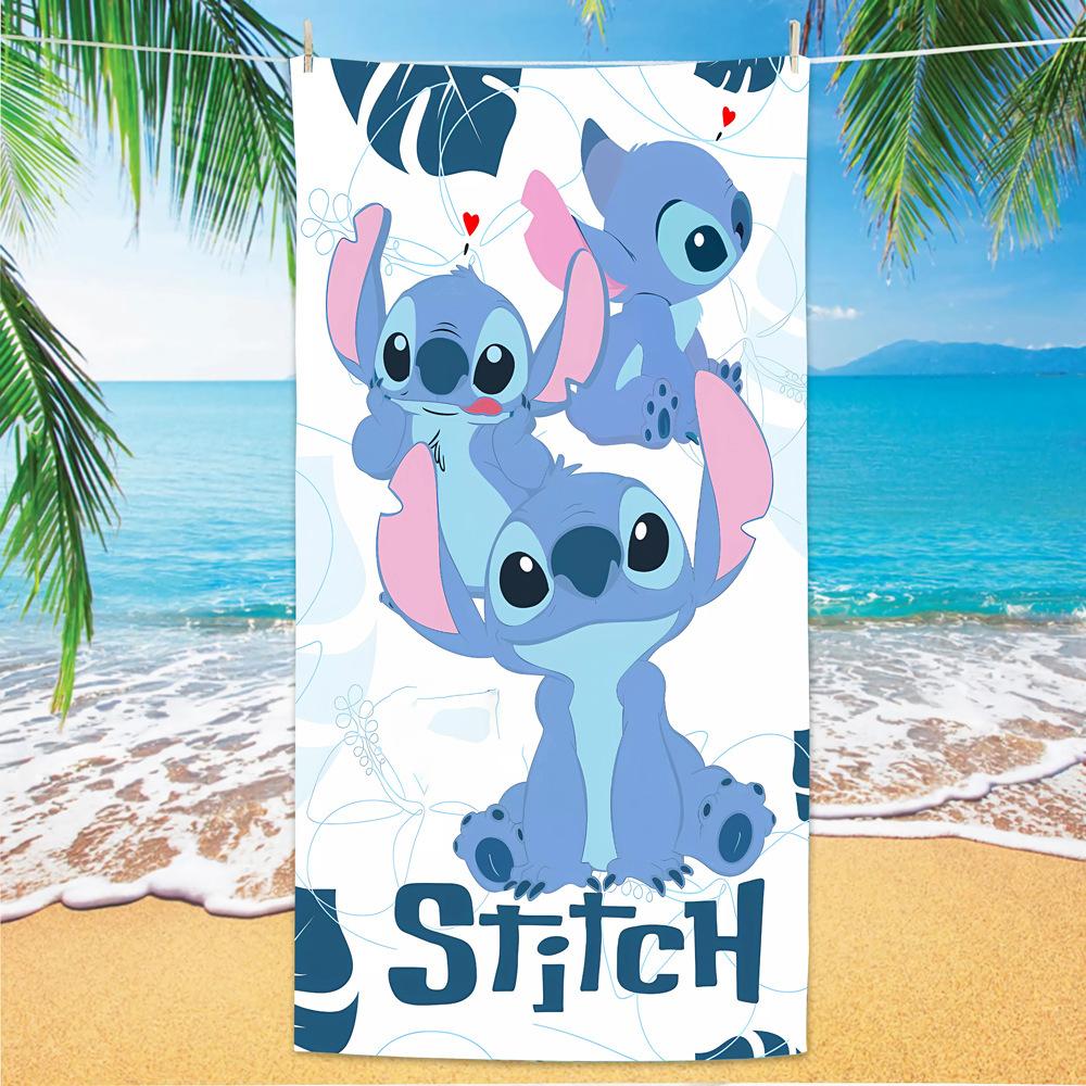 New Printed Beach Towel Stitch Kulomie Beach Towel Children'S Cartoon Towel Cloth