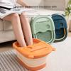 Folding Massage Foot Bathtub, Household Adult Minimalist Dormitory, Foot Soaking Bucket with Lid, Deep Bucket Foot Bathtub, Foot Washing Basin