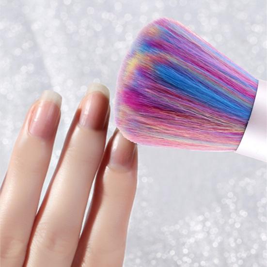 Кисть для ногтей с мягкой щетиной, косметическая кисточка, легко чистящаяся, многоразовая, для удаления пыли, кисточка для дизайна ногтей для макияжа, маникюра