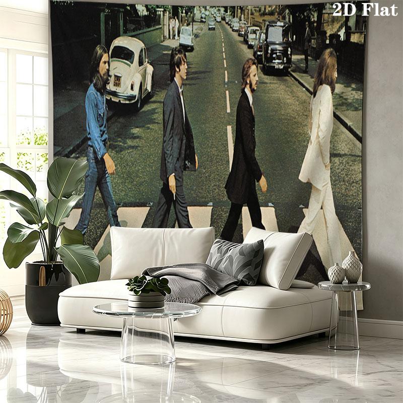 Fab Four Wall tapestry, aesthetic printed fabric blanket, suitable for bedroom, living room, and home decor.