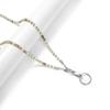 Natural Stone Lanyard Necklace Key Badge Custom Name Buckle Beaded Breakaway Lanyard Necklace Fashion Accessories