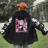 Harajuku аниме Demon Slayer толстовки на молнии унисекс оверсайз зимняя куртка на молнии Kawaii Shy Mitsuri Kanroji женские пальто с героями мультфильмов