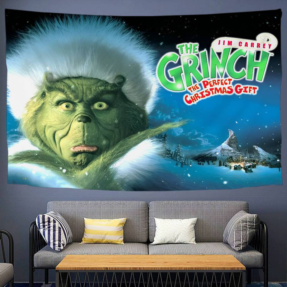 Film The GGrinch CChristmas Cartoon Tapestry Bohemian Wall Tapestries Mandala Home Decor