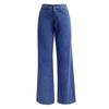 Women's High Waist Washed Women's Jeans Fashionable Versatile Straight Leg Pants