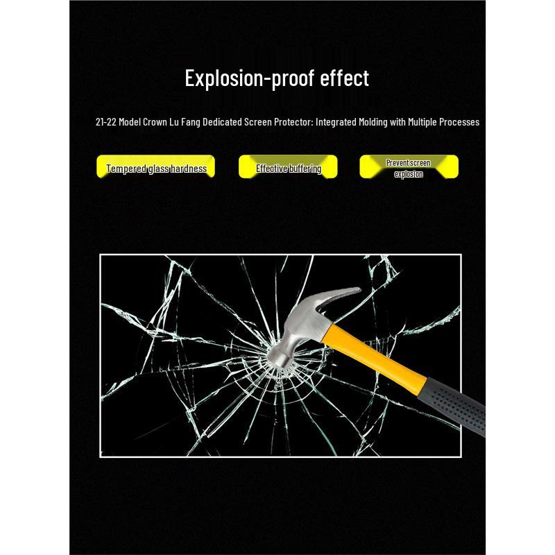 Toyota Crown Land Cruiser Navigation & Console Tempered Glass Protector Film