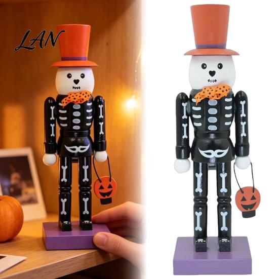 Halloween Nutcracker Decorations Figurine, 10 Inch Spooky Skeleton Statue, Scary Fun Room Decor Gothic Table Centerpiece, Collectible Ornament