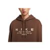 Nike Теплая толстовка с капюшоном, пуловер, с длинным рукавом, мужская, хаки, HQ4745259