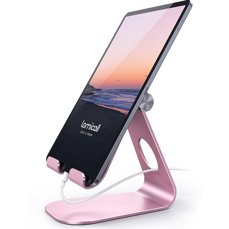 Lamicall S1X Universal Tablet Mount Desk Adjustable Multi-angle Mobile Phone Stand Sturdy Aluminum Alloy Pad Bracket 4.7-13 Inch