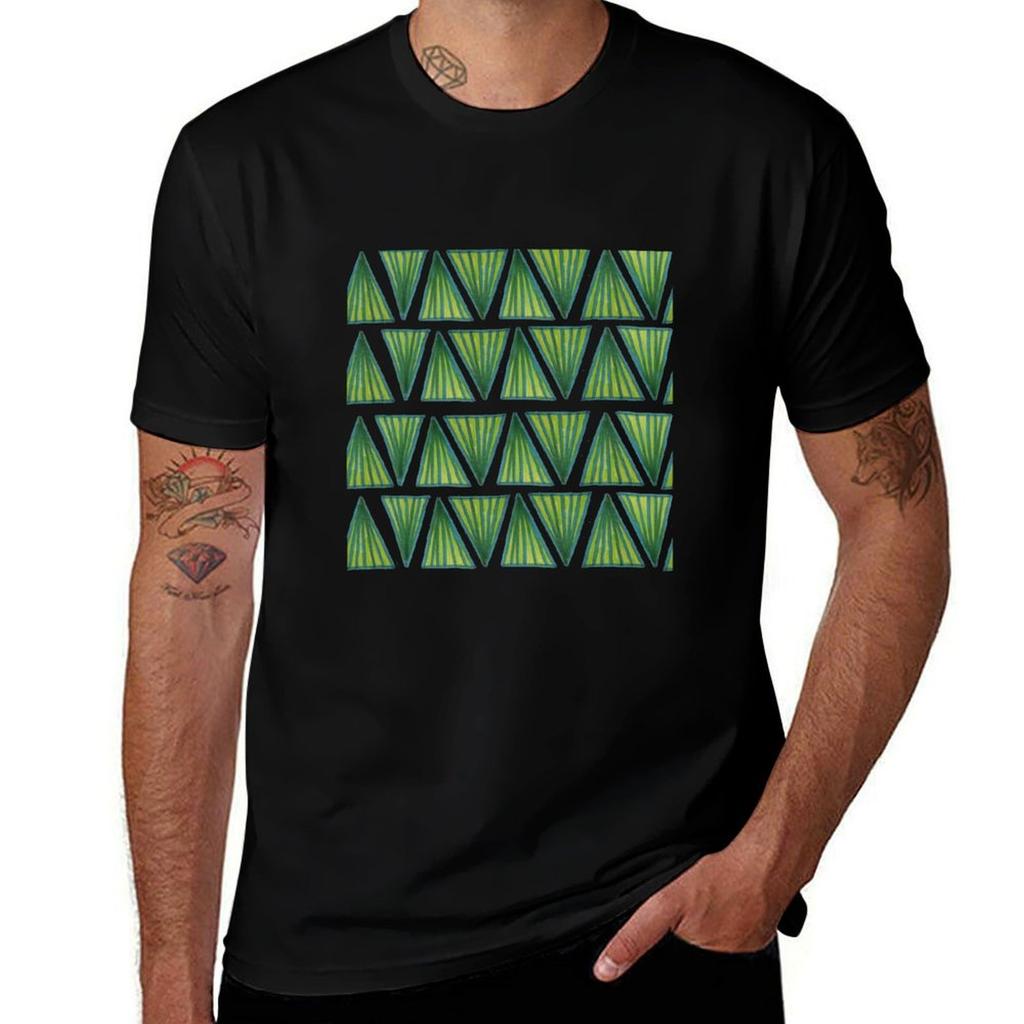 Green Tropical Pattern Tshirt Plus Size Quick Dry Sports Tee