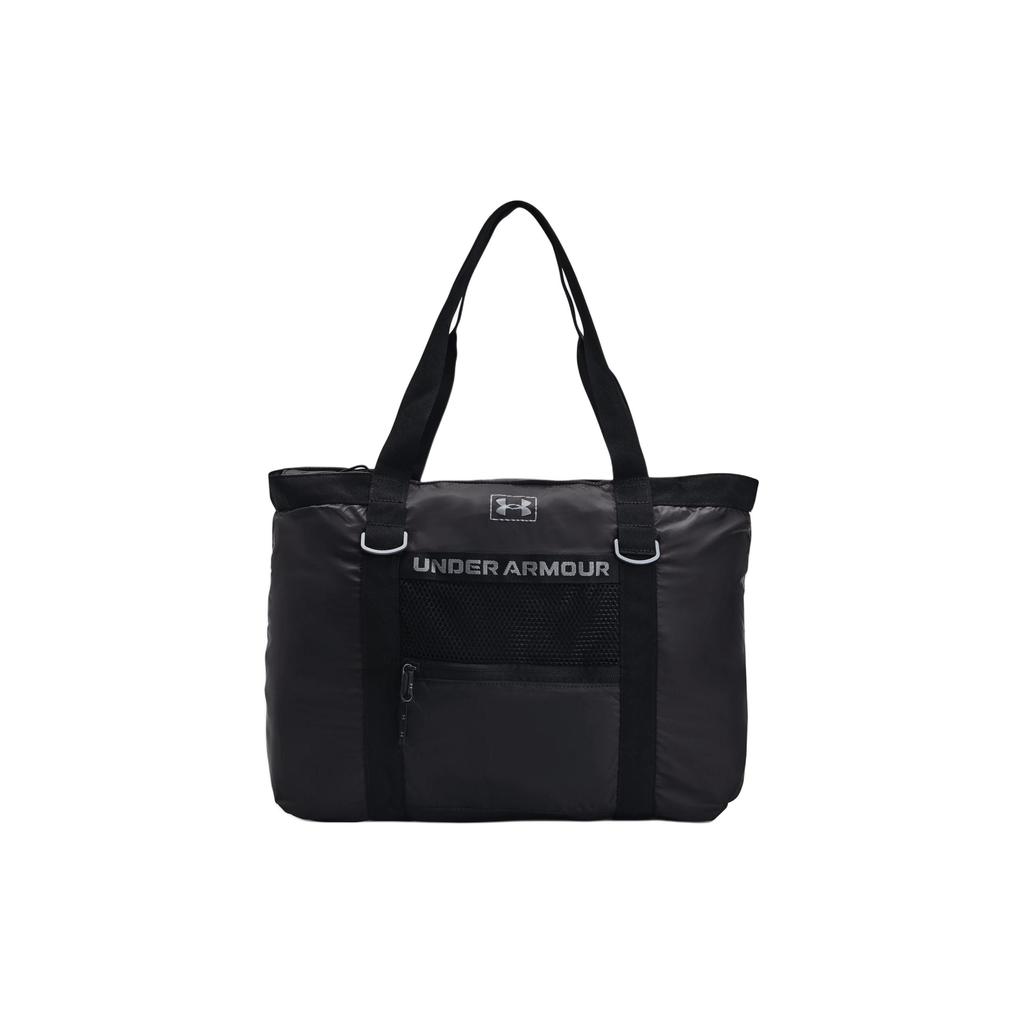 New Under Armour Nylon Tote Bag Shopping Bag Shoulder Bags Handbags Regular Women's Black & Metal Gunmetal 1381908-001