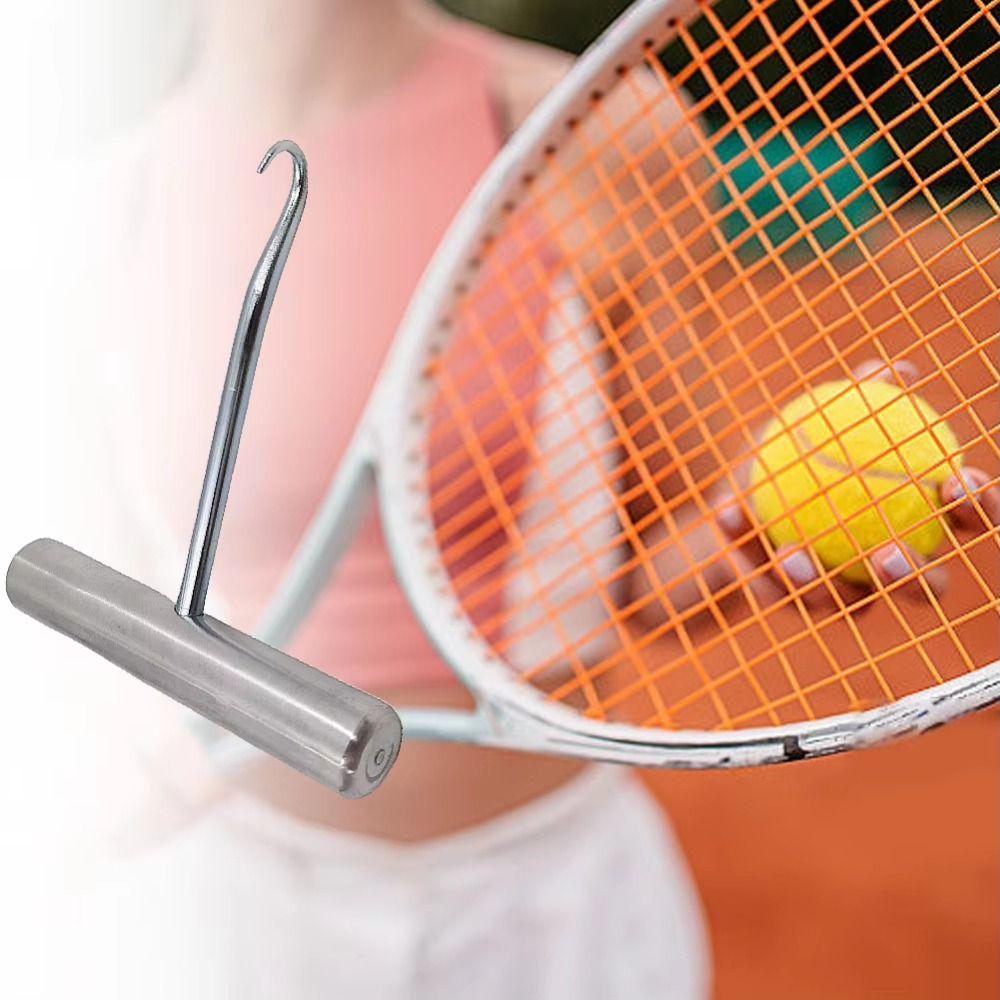Badminton Tennis Stringing Hook Stainless Steel String Assistance Puller  Squash Racquet