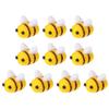 10Pcs Felt Bees Decoration for Crafts Wool Bee Decor Plush Knitted Flowers for Tiered Tray Decoration DIY Craft Decoration Party